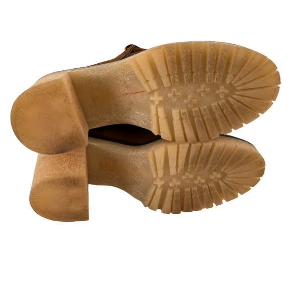 Free people Dylan Lace up boots Chunky Heel Women Size US10/EU40 - Picture 10 of 14